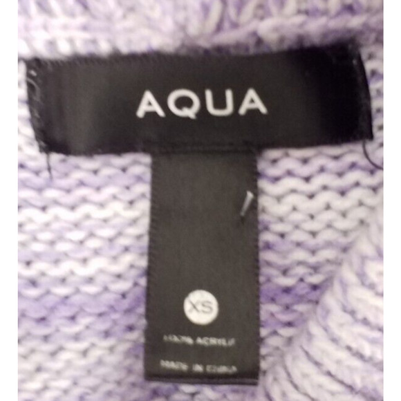 Aqua Striped Crew Neck Sweater Purple Long Sleeve Pullover | Size XS - Picture 5 of 6